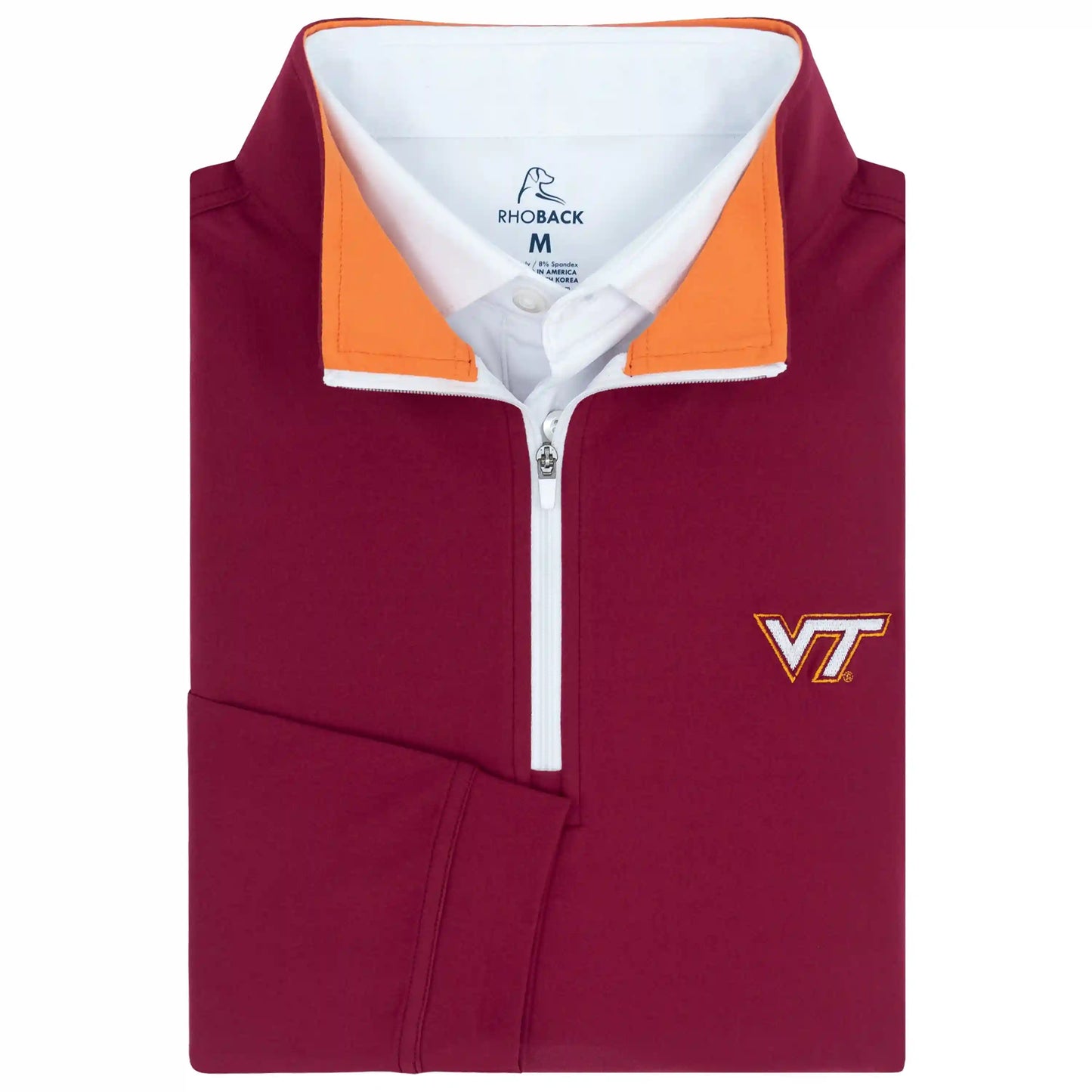 Solid Collegiate Q-Zip - Virginia Tech