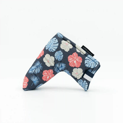 The Red, White & Hibiscus Blade Putter Cover