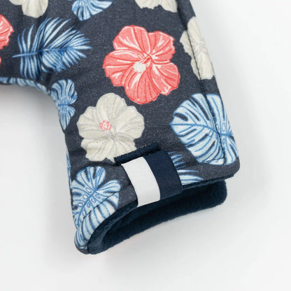 The Red, White & Hibiscus Blade Putter Cover