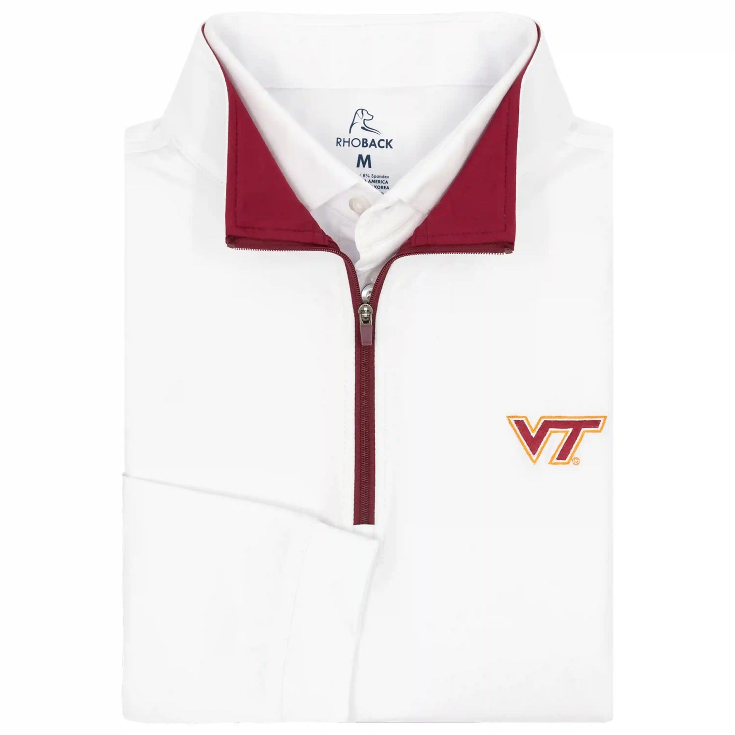 Solid Collegiate Q-Zip - Virginia Tech